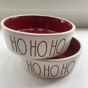 NEW Rae Dunn HO HO HO Small Pet Bowls
